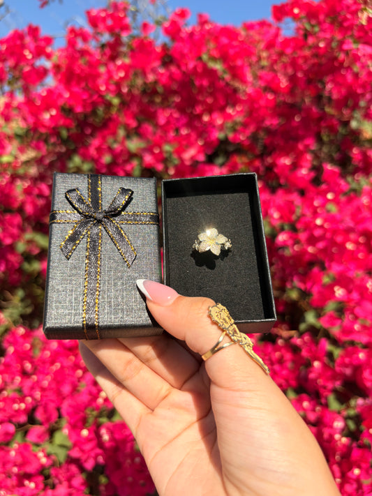 14k Plumeria Ring