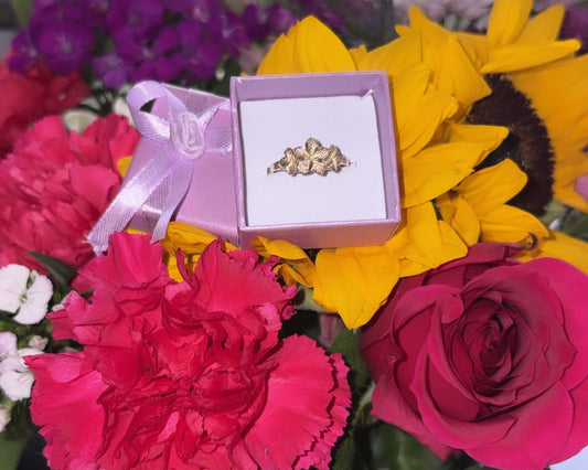 14k Mini Plumeria Ring