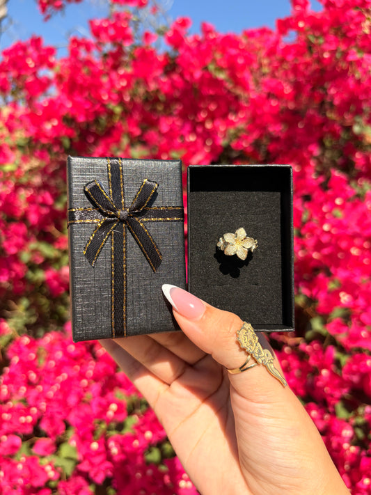 14k Plumeria Ring