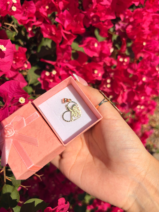 14k Betty Boop Heart Pendant