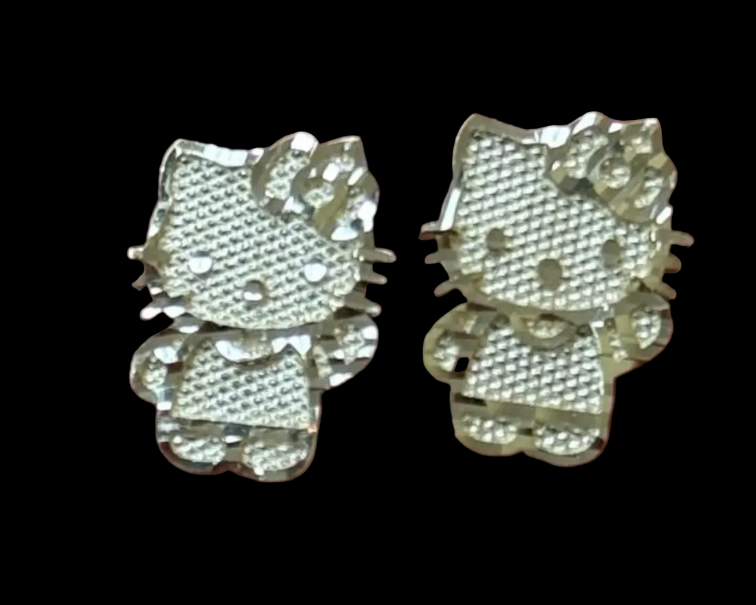 14k Hello kitty earrings