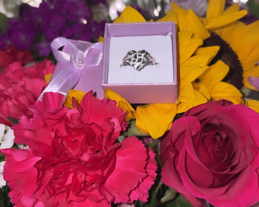 925 sterling silver heart nugget