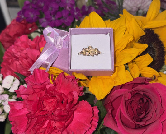 14k Mini Plumeria Ring